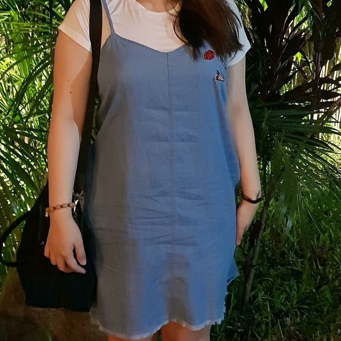 Red girl hotsell denim dress