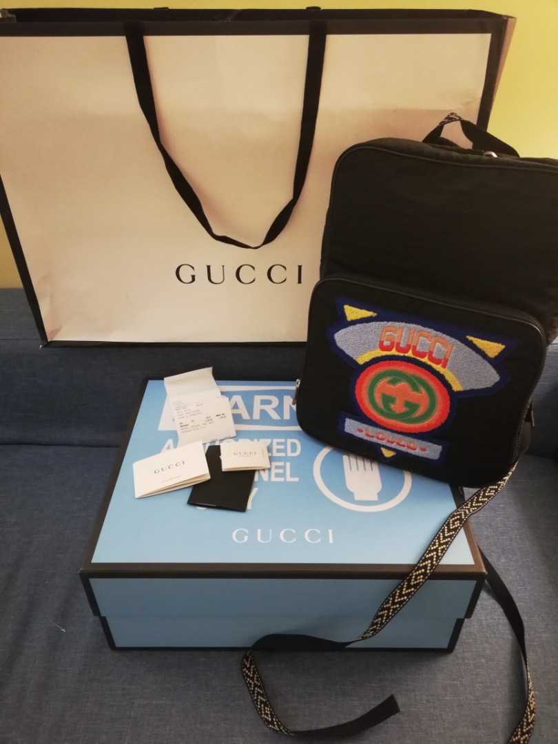 SALE ORIGINAL GUCCI BACKPACK WITH GUCCI 80s PATCH Luxury Bags