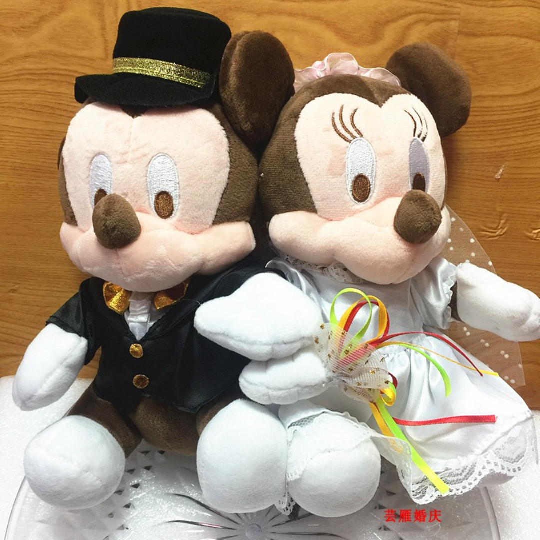 mickey and minnie mouse 2018 wedding soft toy set