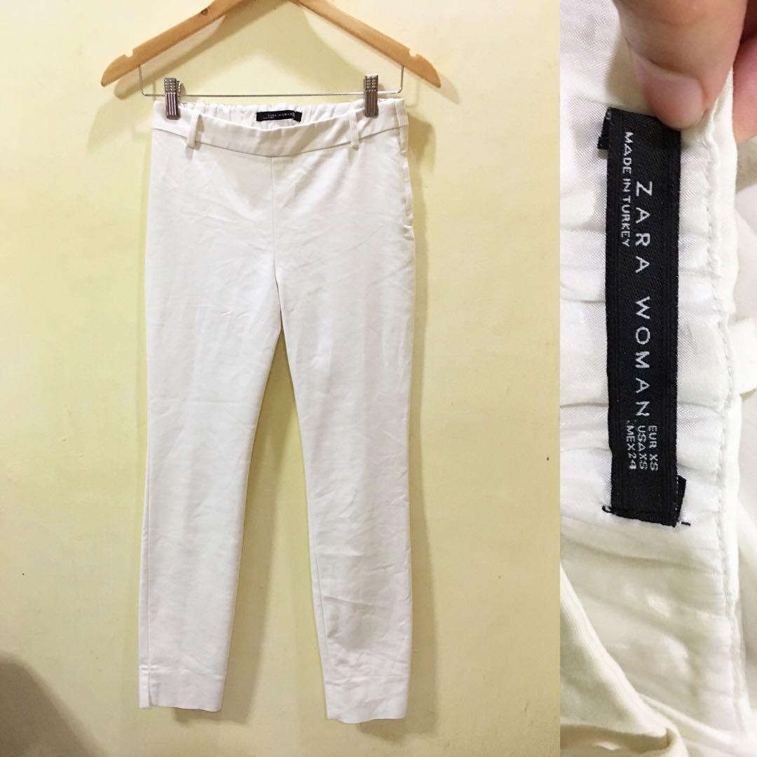 white trousers womens zara