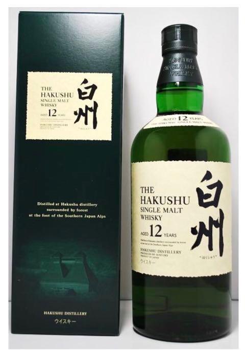 日本威士忌- Suntory 白州12 年日版(未開封有盒), 嘢食& 嘢飲