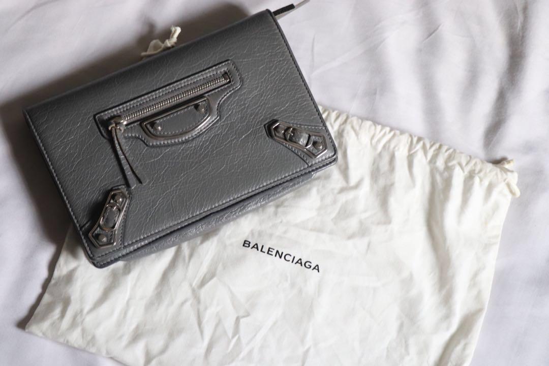 Balenciaga metallic edge chain wallet outlet