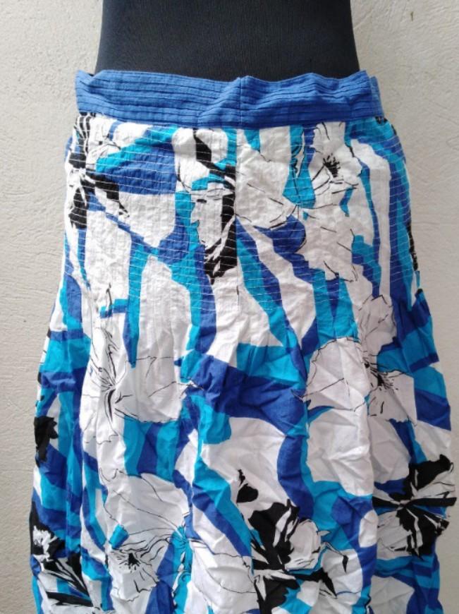 Blue Floral Skirt (Category: Skirts) located in Makati City. Submitted by simpletreasuresks (Listing ID 192294058, Image 1). Description: Blue Floral Skirt Waist: 32 inches Hips: 36 inches Length: 24 inches Waistband is not garterized. With back zipper and buttoned hook. Manage your expectations, this is preloved. Needs cleaning. Actual color may be slightly different because of the lights during pictorial. #skirt #skirtph #floral #beach #summer 