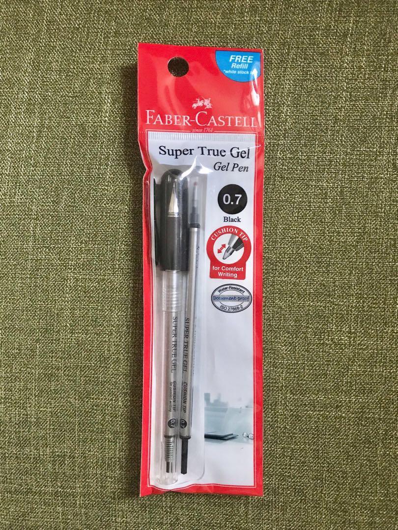 Brand New Faber Castell Super True Gel Pen 0 7mm Black Free Refill Pack Books Stationery Stationery On Carousell