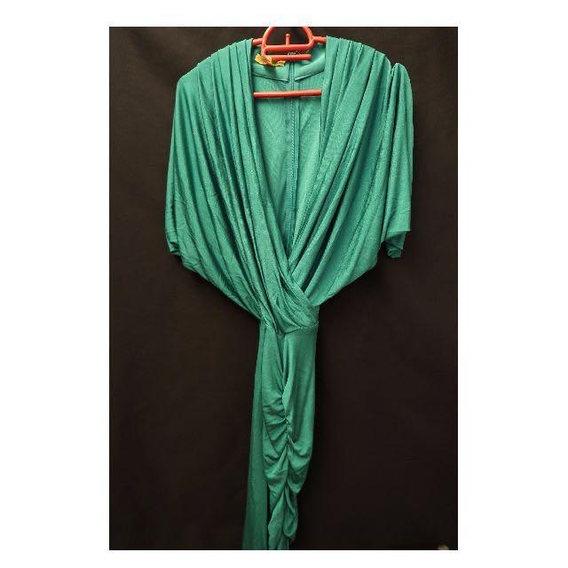 earth tone green dress Wedtrend Women Chiffon Dark Green Evening Dress A Line V Neck Floor Length  Mother Of The Bridal Dress With Half Sleeves – WEDTREND main image 1