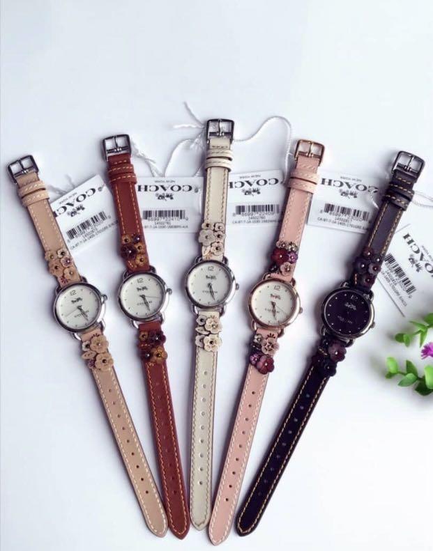 Coach delancey top floral watch