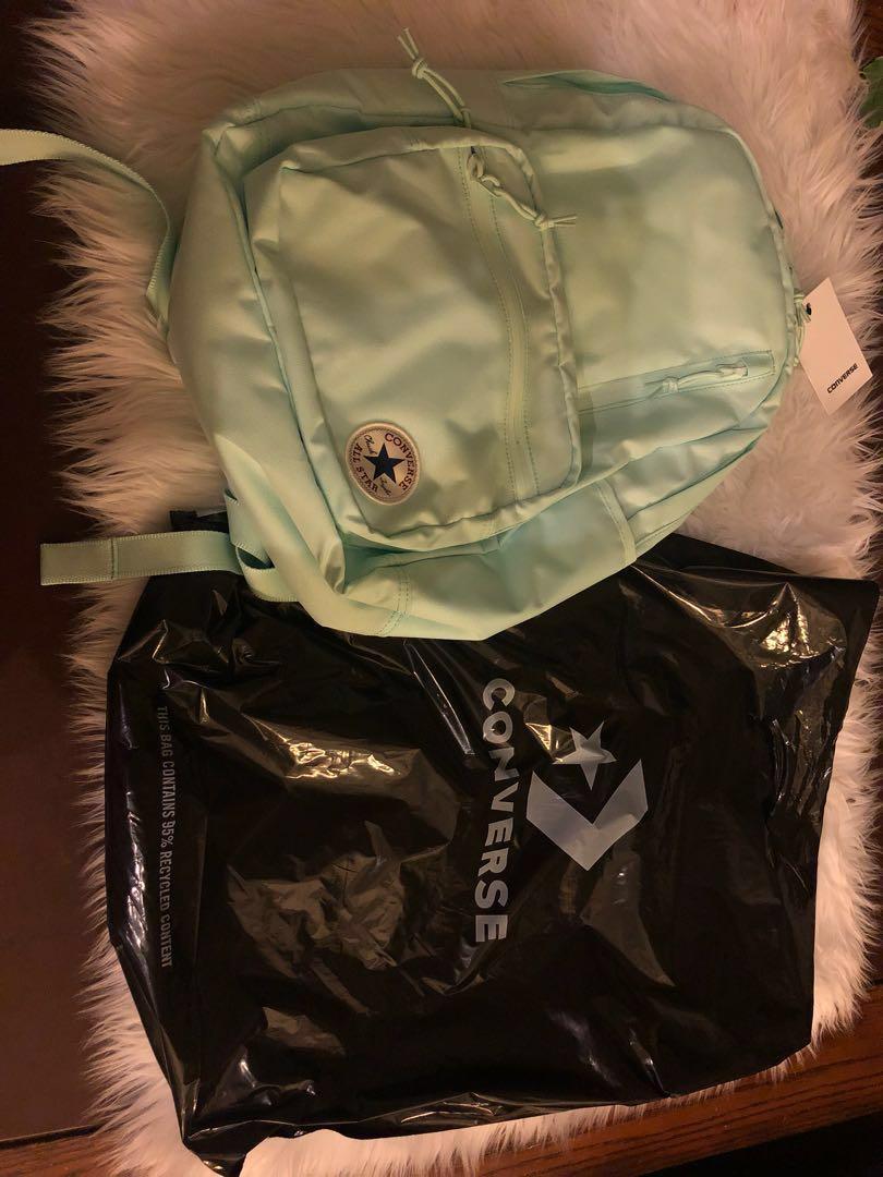 converse mint green backpack