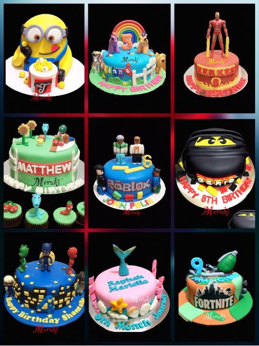 Customized Fondant Cake And Cupcakes On Carousell - roblox cupcakes on carousell