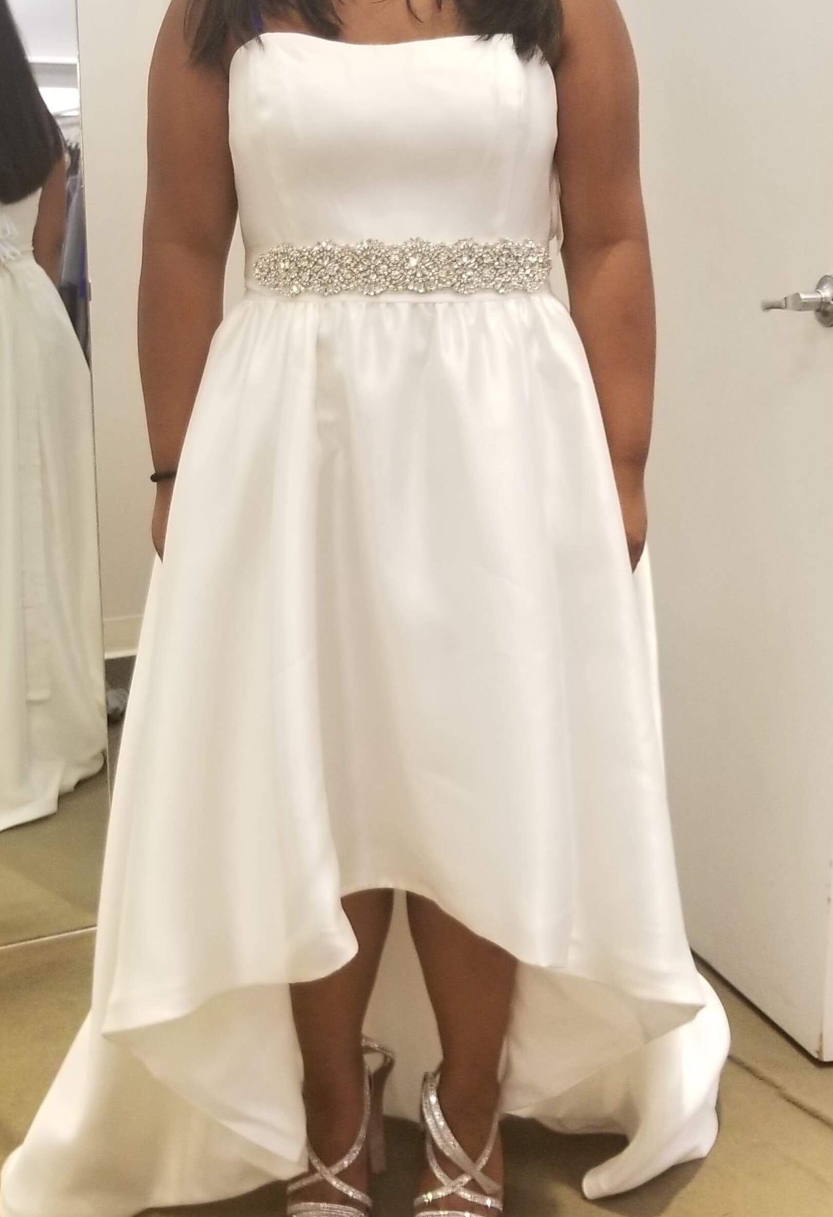 David's bridal high low wedding dress best sale