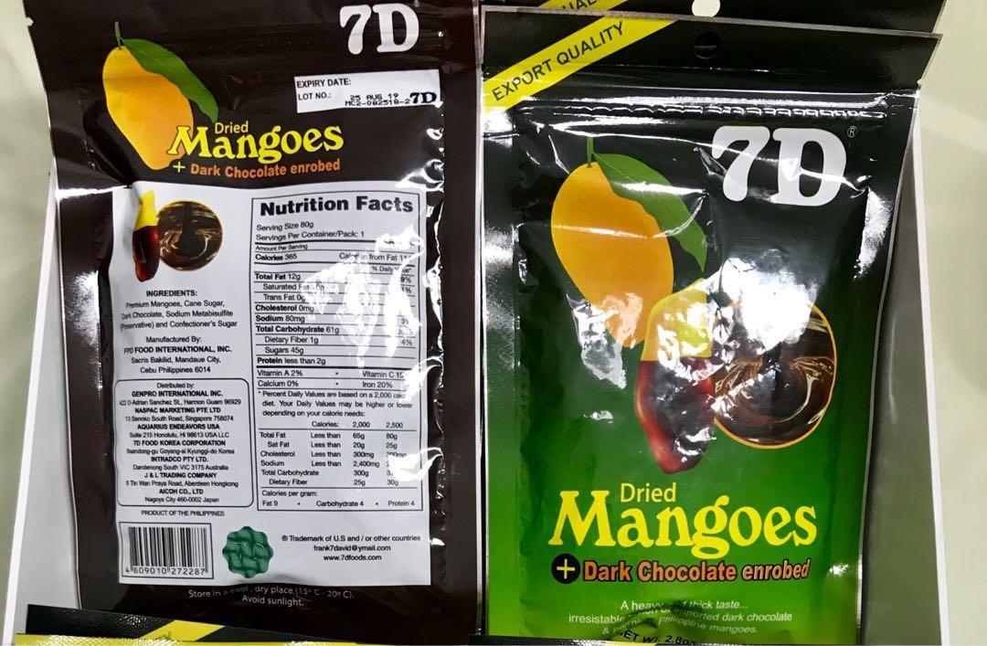 DRIED MANGOES with CHOCOLATE, Food & Drinks, Packaged & Instant Food on