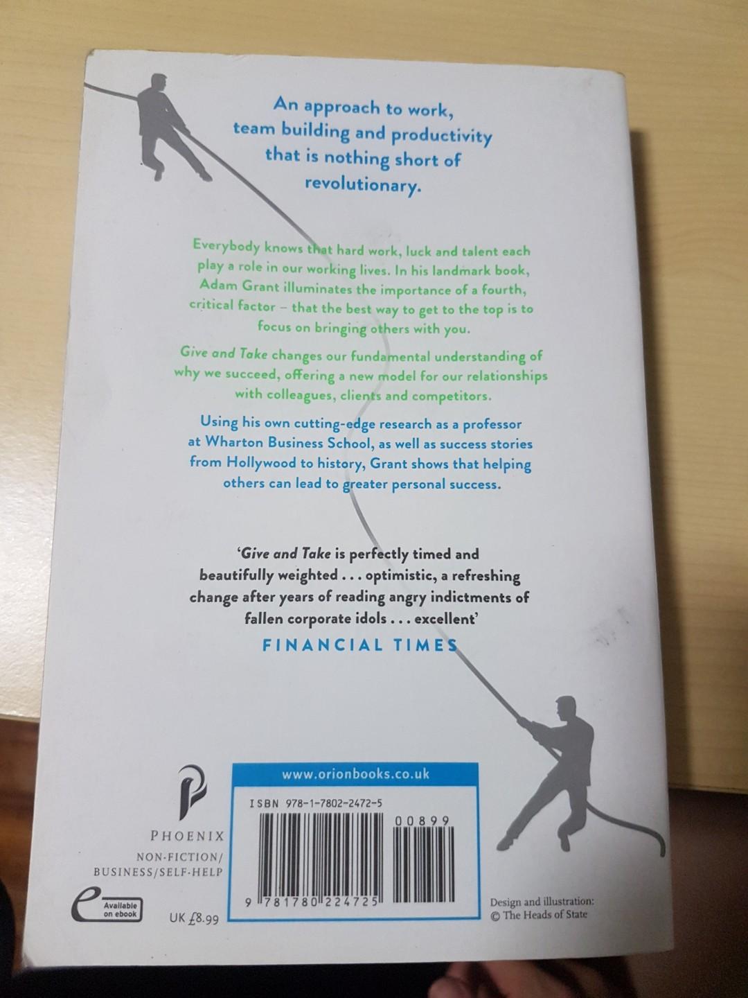 Give And Take Why Helping Others Drive Our Success Books