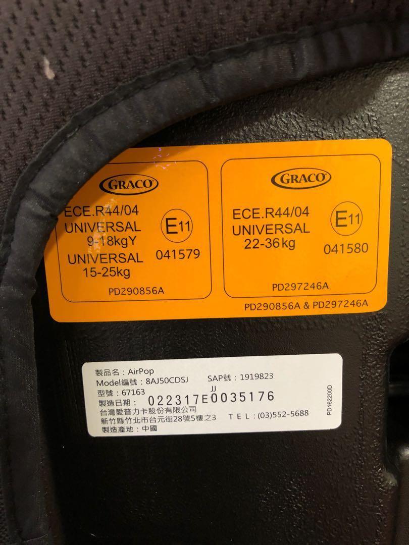 Graco Universal Car Seat Ece R44 04 Babies Kids Strollers Bags Carriers On Carousell