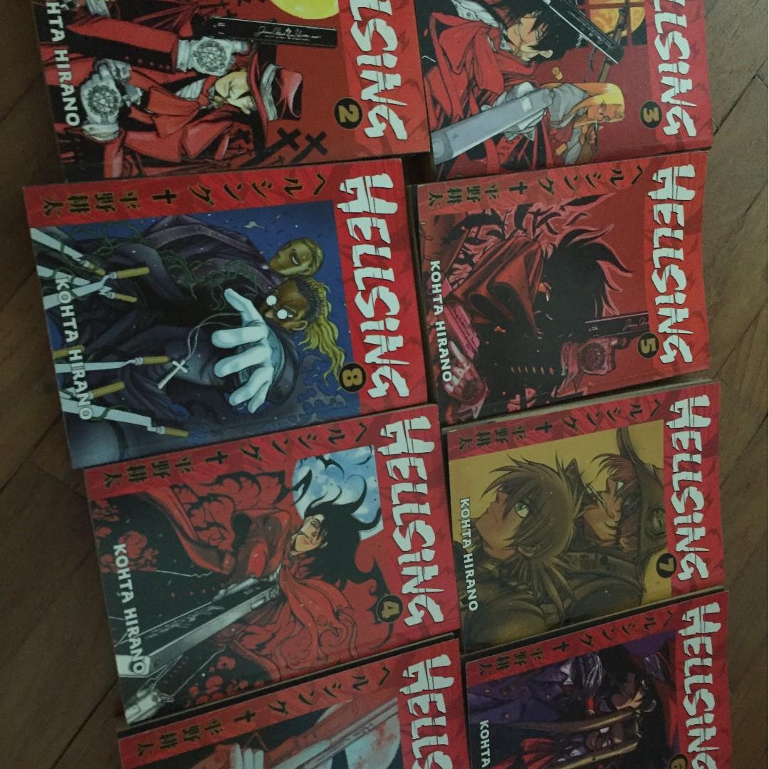 Hellsing Manga Bundle 1 To 8 Books Stationery Comics Manga On Carousell