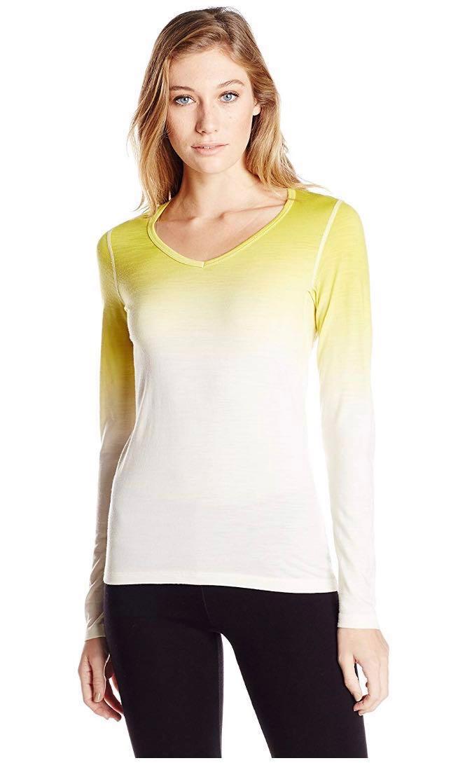 Icebreaker Merino Wool Midweight Base Layer Long Sleeve V Neck Shirt Women S Fashion Clothes Tops On Carousell
