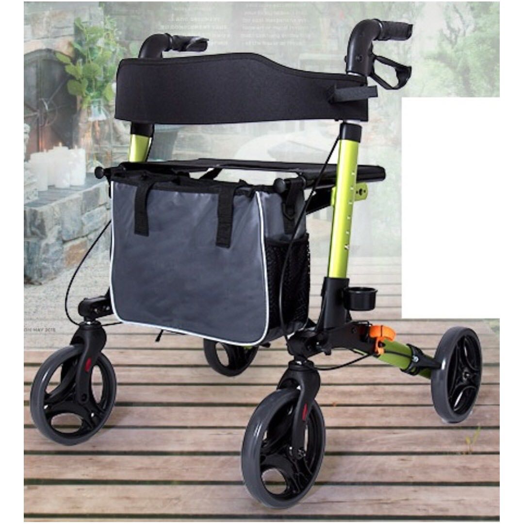 LIGHTWEIGHT TRAVEL ROLLATOR walker Walking aid for elderly with seat
