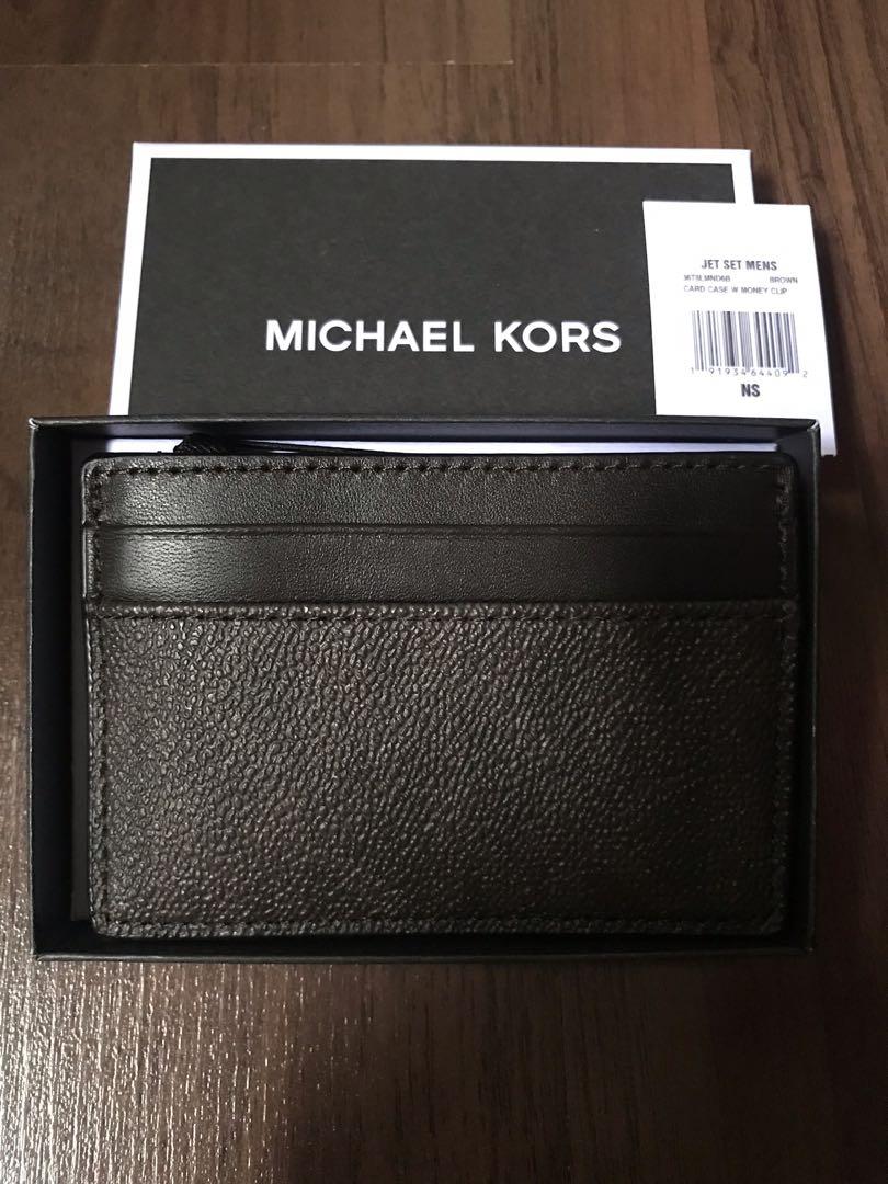 Michael Kors card holder with money clip, Men's Fashion, Watches &  Accessories, Wallets & Card Holders on Carousell