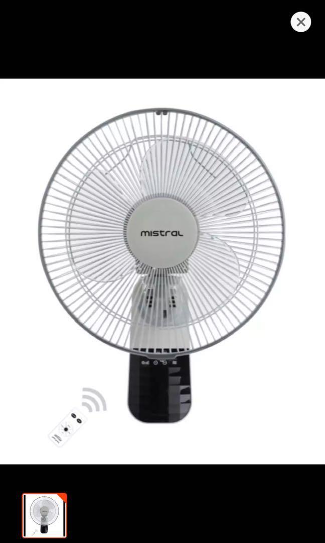 Mistral Wall Mount Fan 12 inch, Furniture & Home Living, Lighting