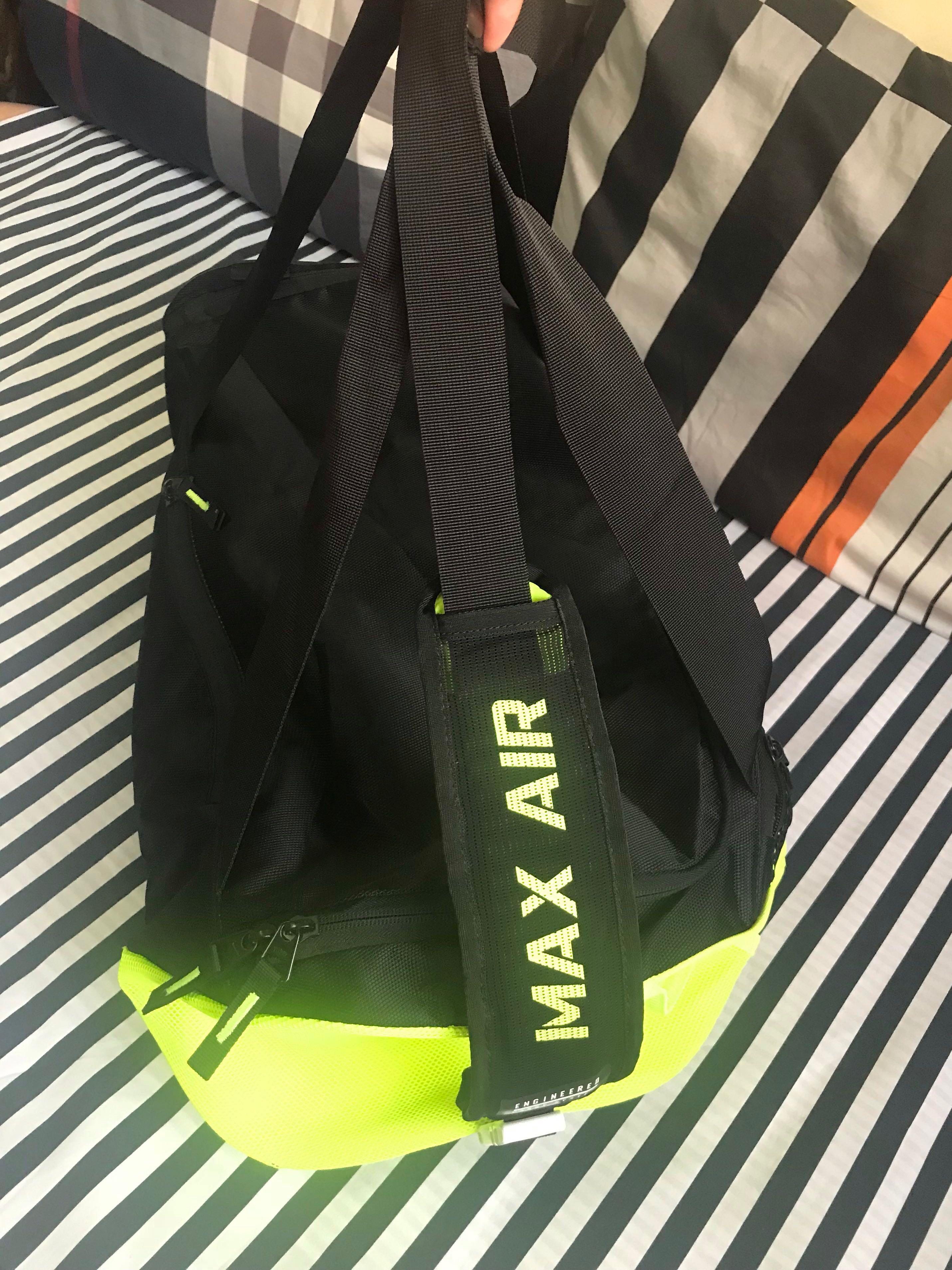 Nike MAX AIR duffle backpack Neon Color Medium sports bag