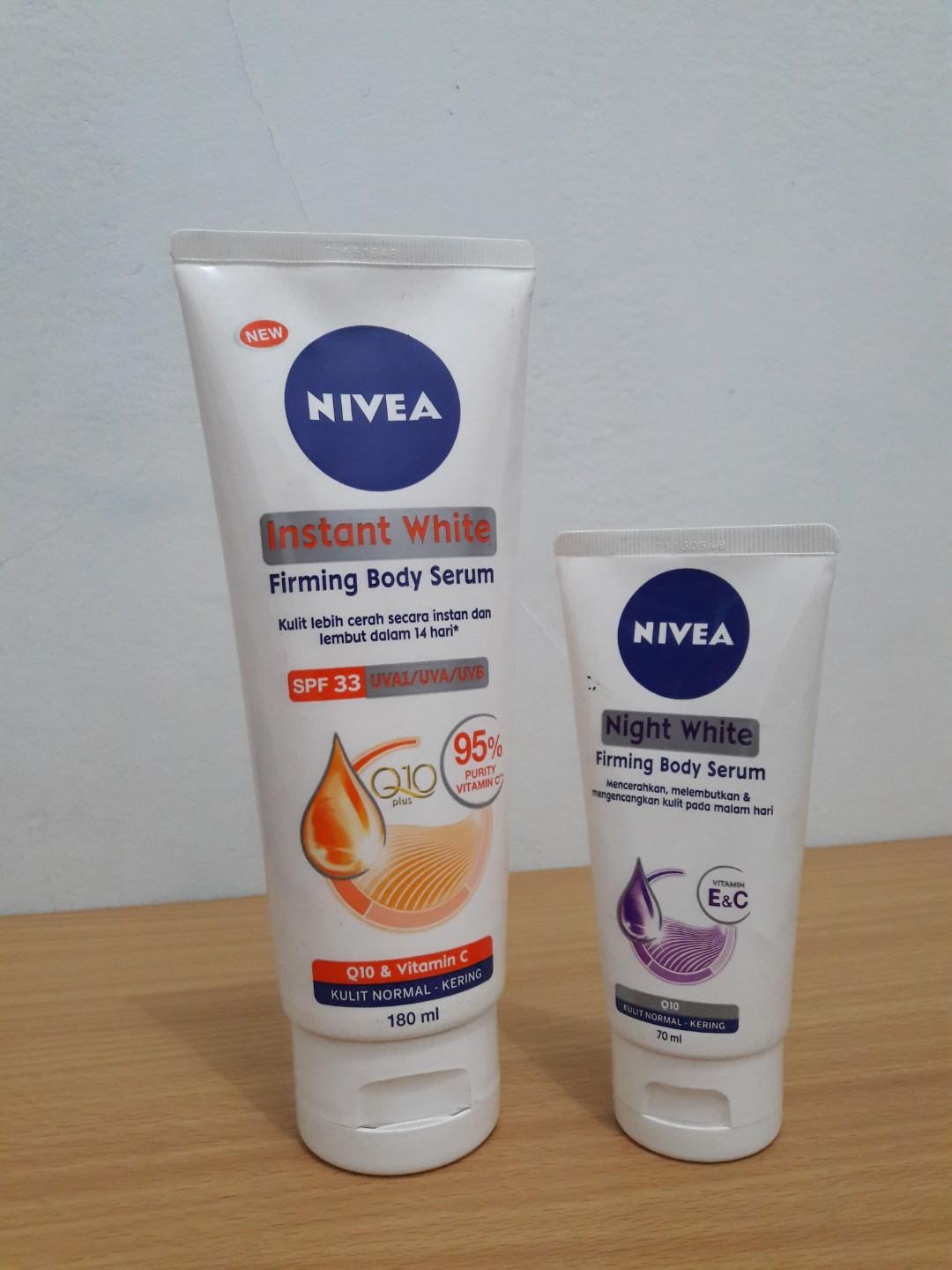 nivea body serum night white firming