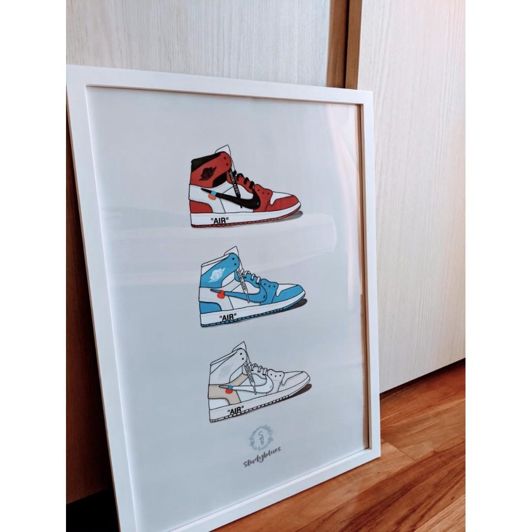 Off White Jordan 1 Poster
