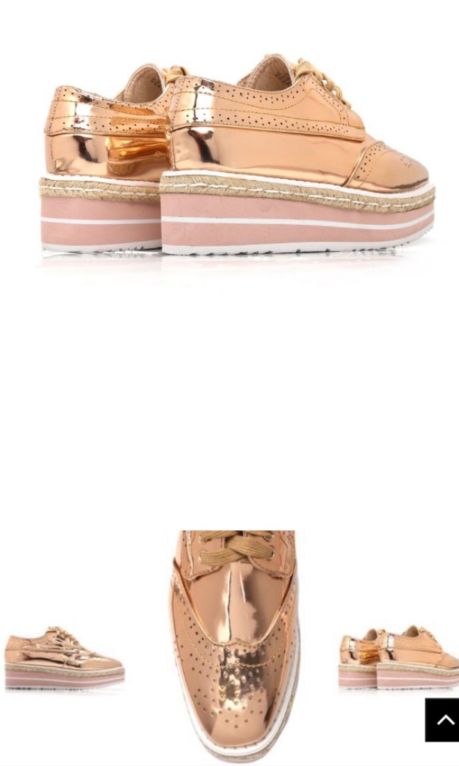 rose gold platform shoes