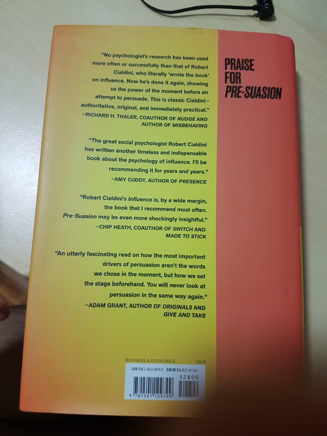 Pre Suasion A Revolutionary Way To Influence And Persuade Books
