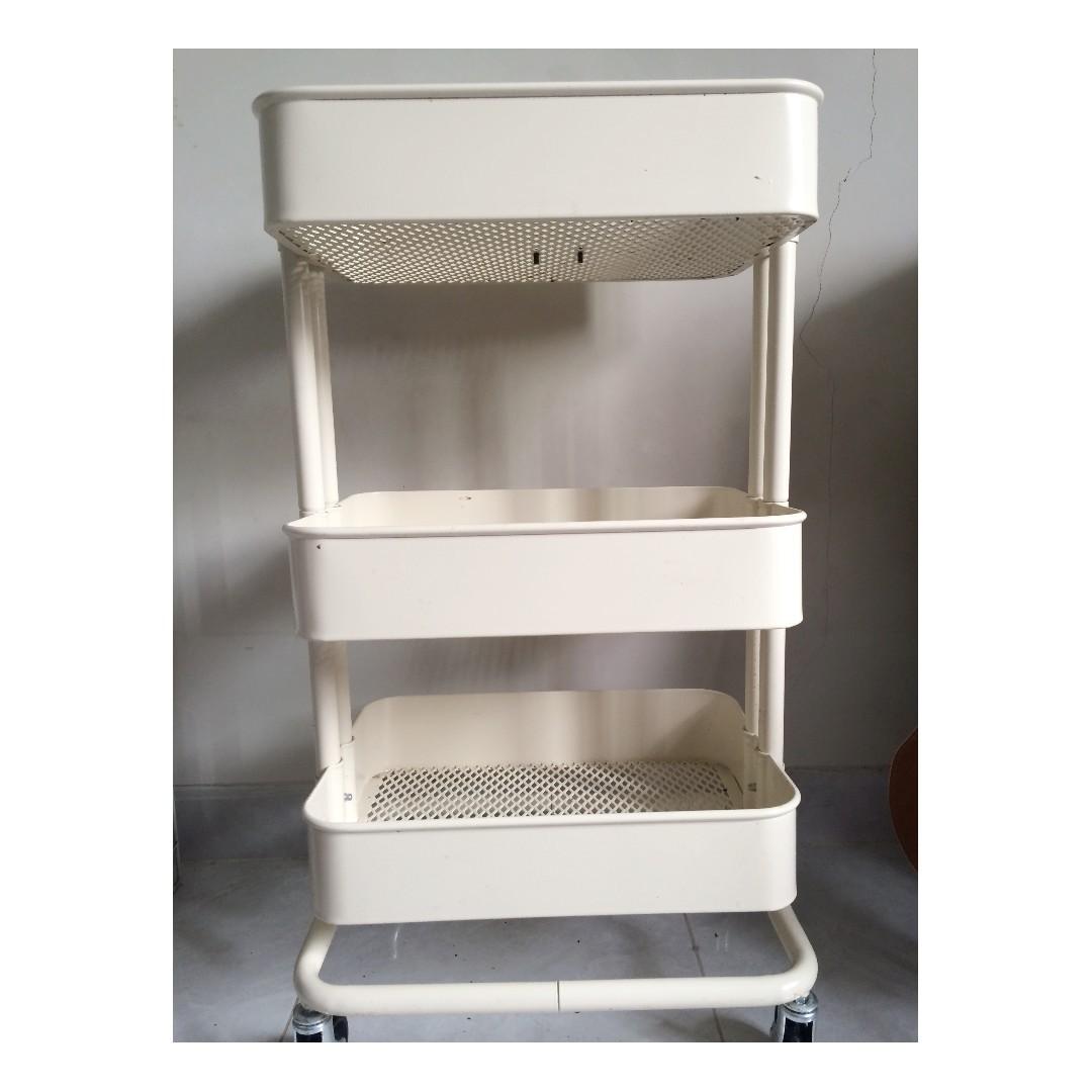 Rak Ikea Raskog Trolley Roda Uk 35x45x78 Cm Perabotan Rumah Di Carousell