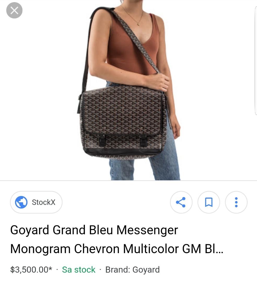 Goyard, Bags, Sold Goyard Chevron Grand Bleu Gm Messenger