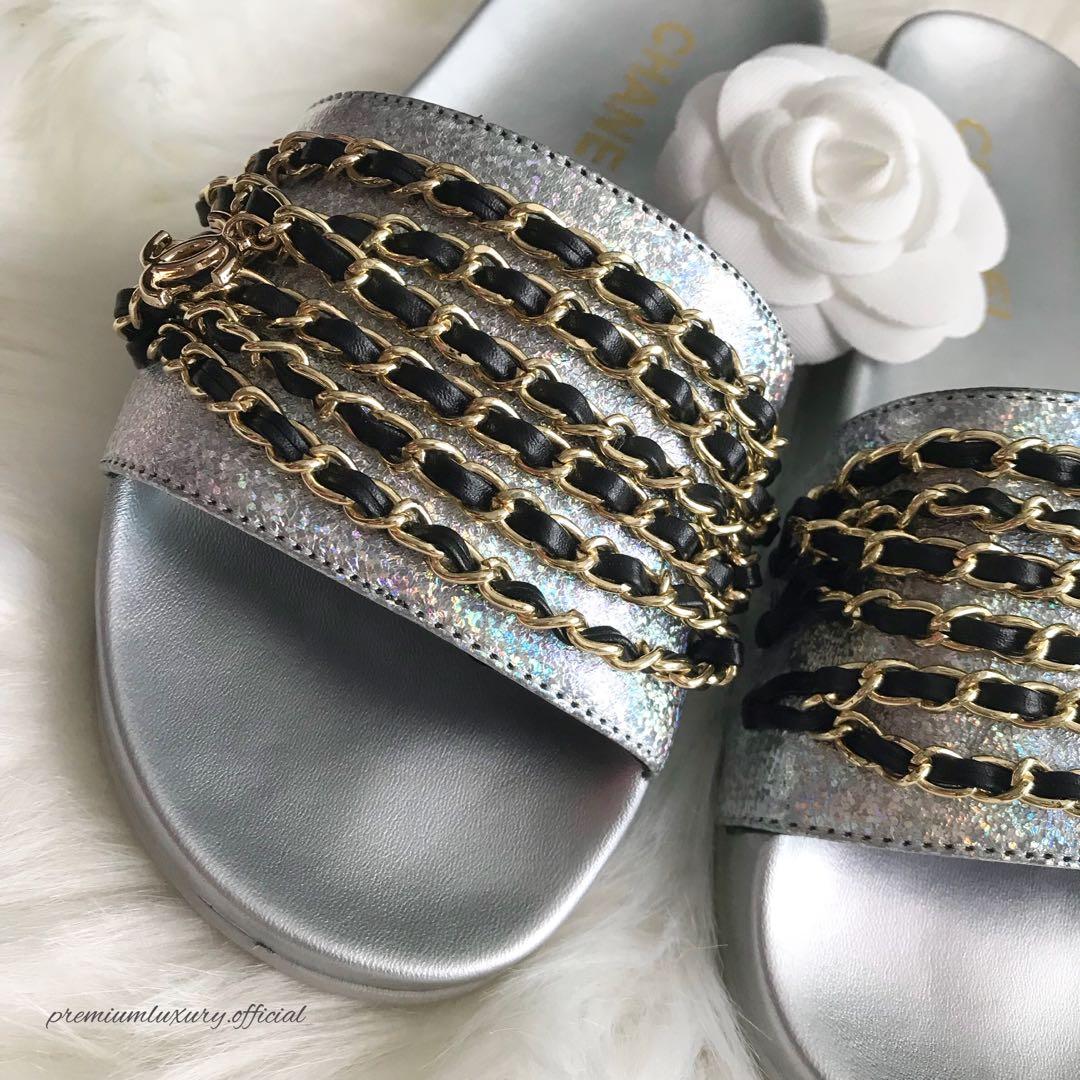 Chanel pool slides 2018 clearance