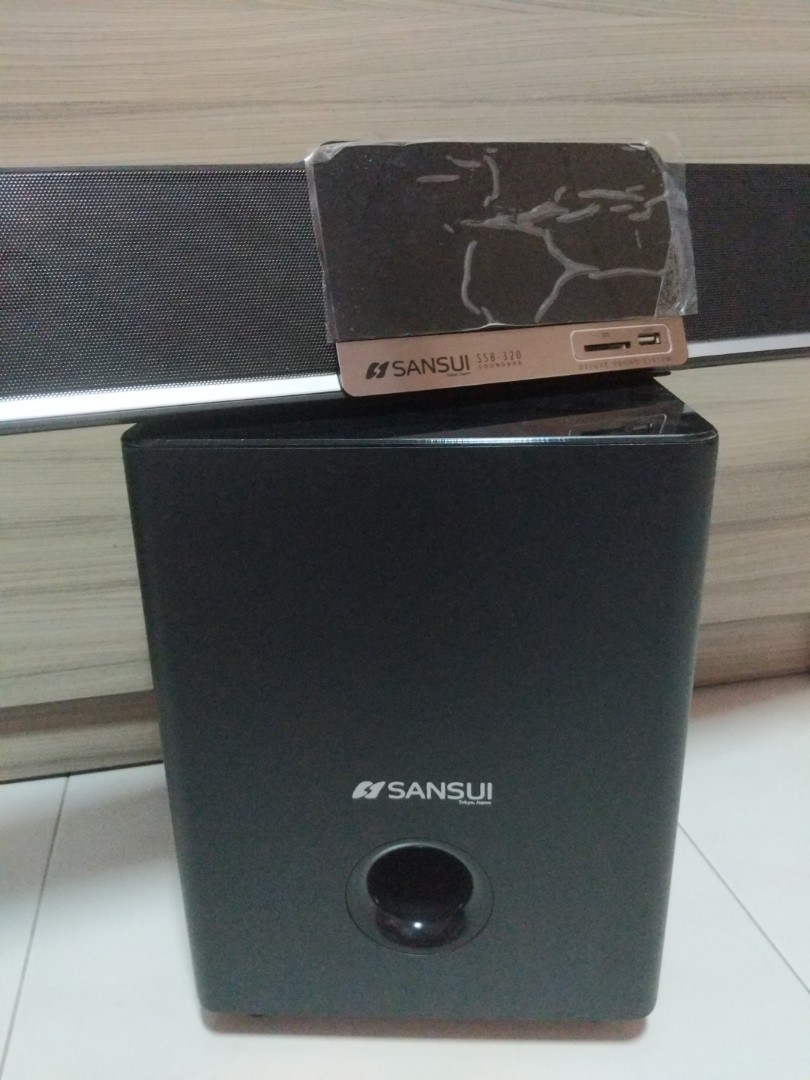 SANSUI SSB 320 SOUNDBAR AND PASSIVE SUBWOOFER SYSTEM SET Audio