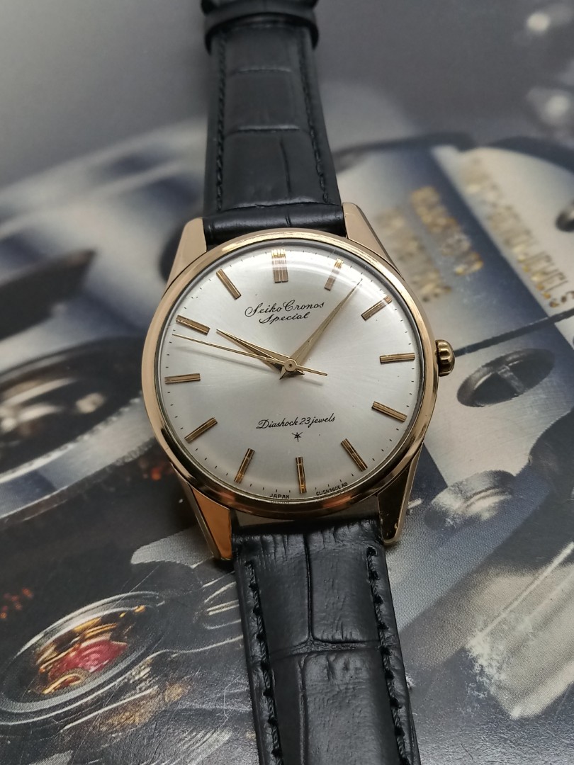 SEIKO CRONOS SPECIAL DIASHOCK 23 JEWELS HAND WINDING WATCH 1963's, Luxury,  Watches on Carousell