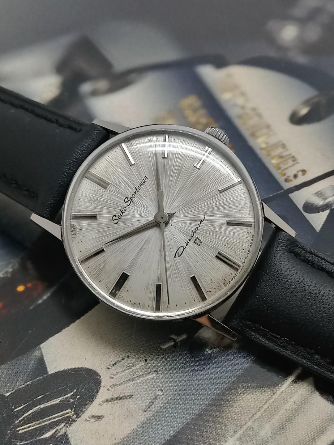 SEIKO SPORTSMAN DIASHOCK 17 JEWELS HAND WINDING WATCH 1962 s