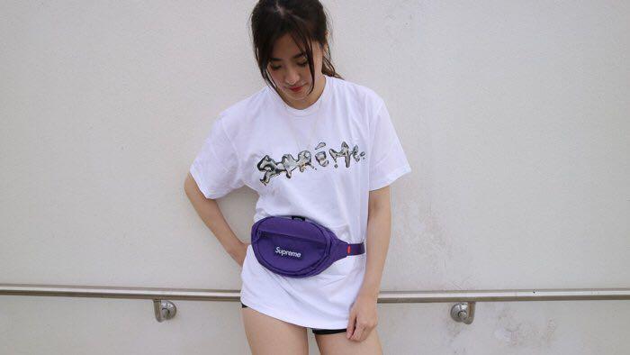supreme purple fanny pack