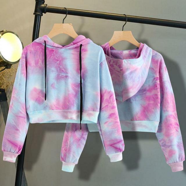 tie dye sweatshirt crop top