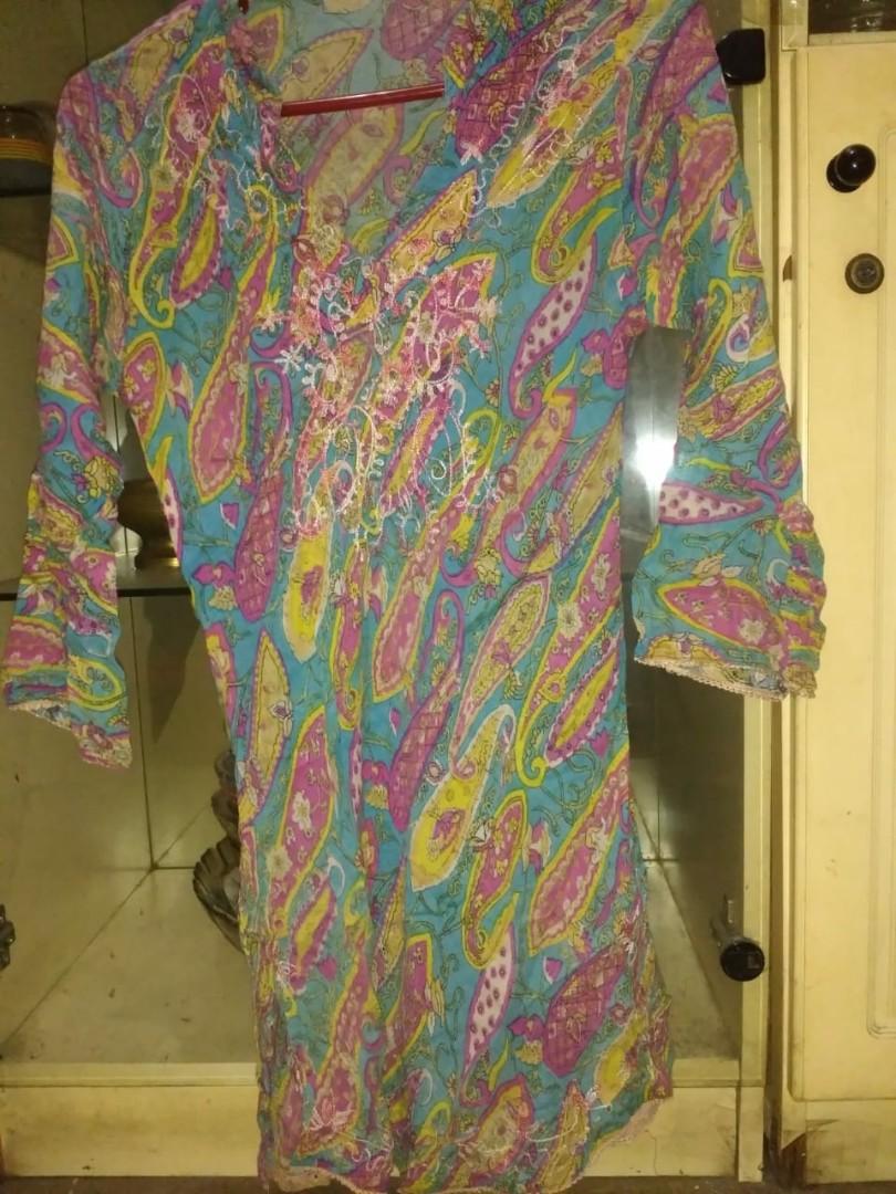 Tunik Full Color Fesyen Wanita Pakaian Wanita Atasan Di Carousell