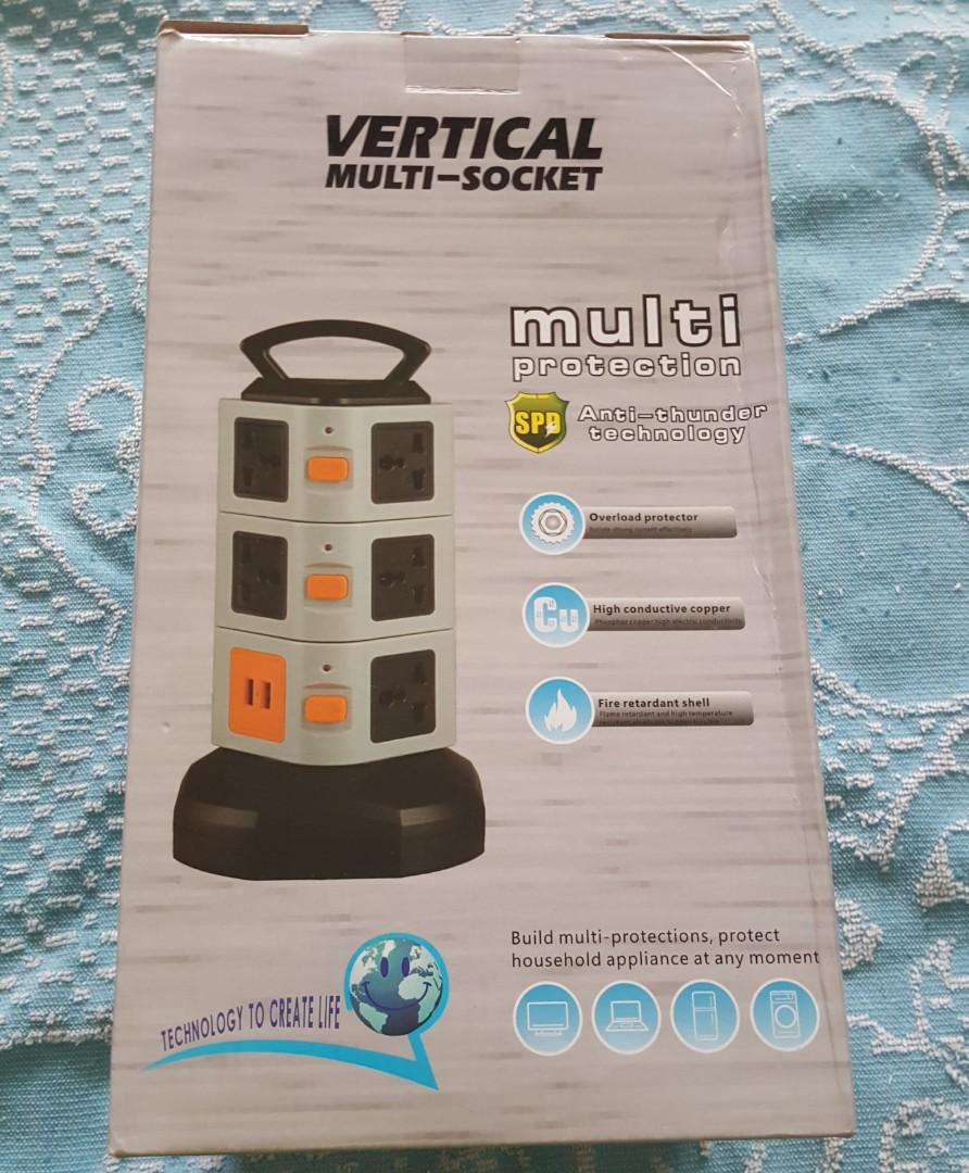 Vertical 3 Tier Multi-Tower Socket, Electronics, Others on Carousell