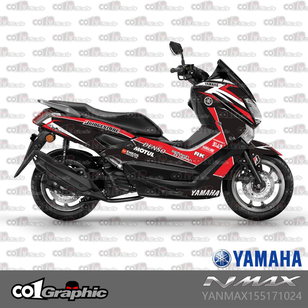  Yamaha  NMAX  155 scooter sticker racing 3M sponsors decals 