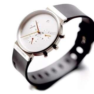 Jacob Jensen 設計師手錶 Chronograph601 丹麥 北歐精品 極簡 簡約 時尚 幾何 經典 白色
