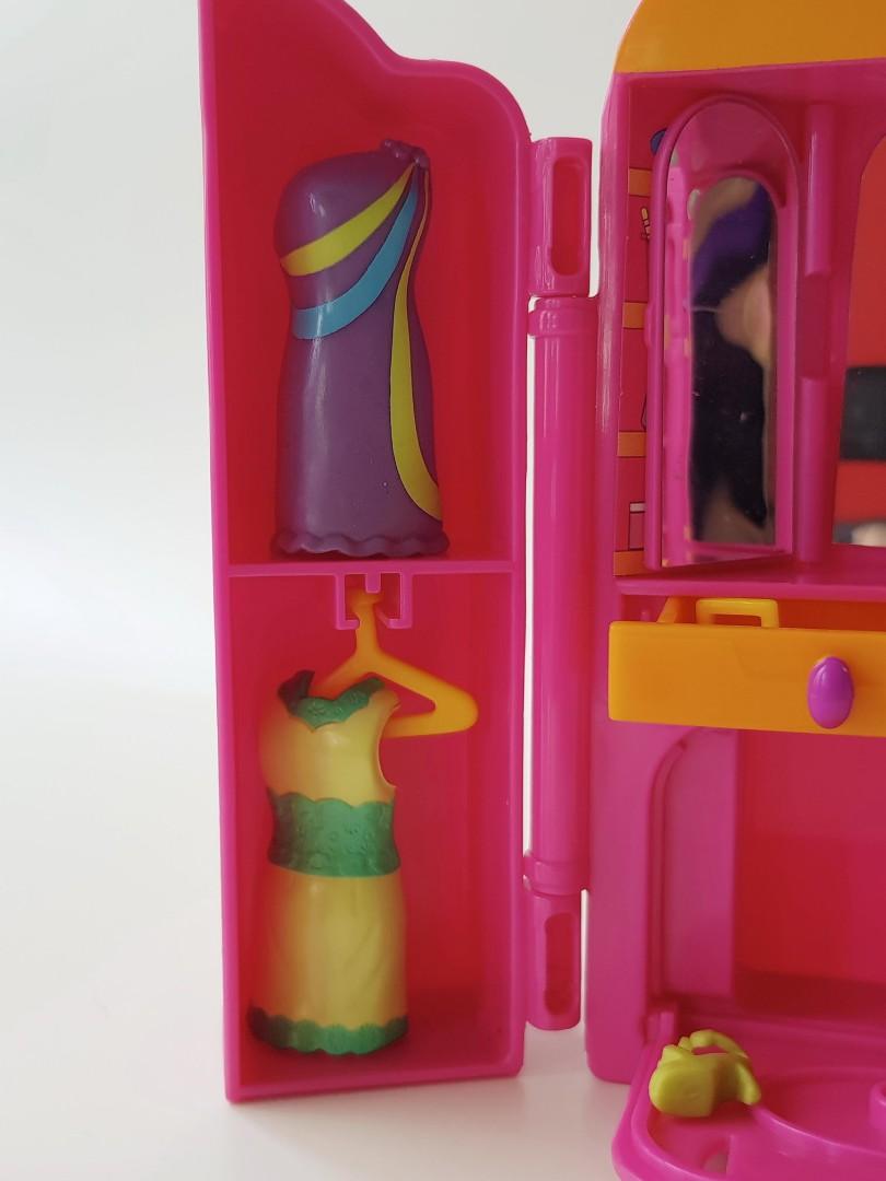 2001 Bluebird Polly Pocket Fuchsia Wardrobe Vanity Furniture