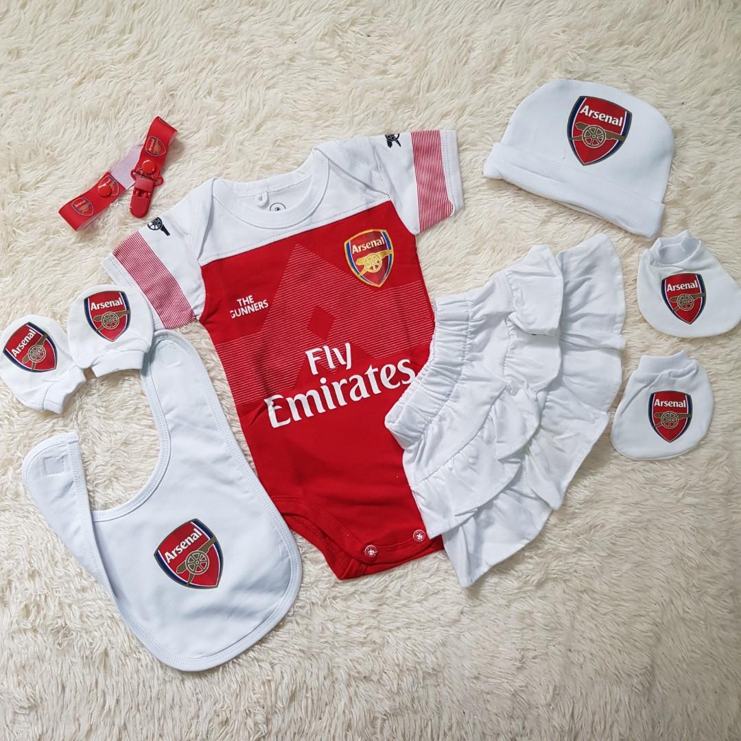 2018 19 Arsenal Home Newborn Girl Romper Babies Kids Babies Apparel On Carousell
