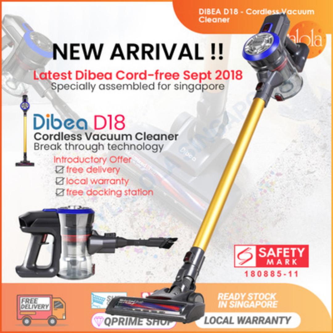 59 Dibea D18 C17 Cordless Vacuum Cleaner Handheld Stick With Safety Mark Home Appliances Cleaning Laundry On Carousell