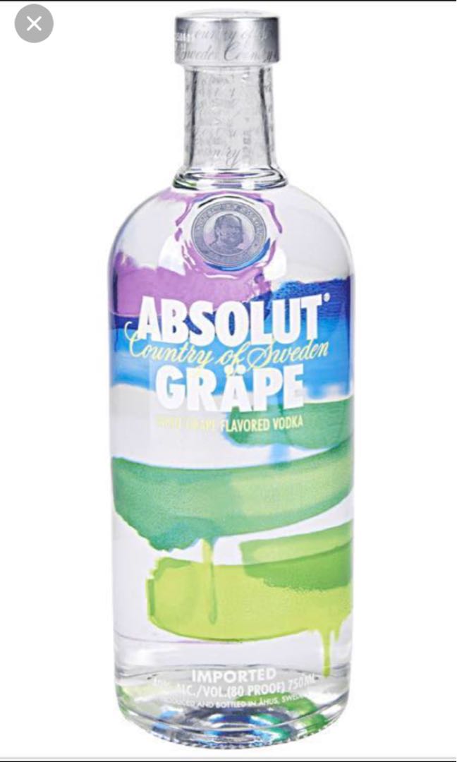Absolut Grape Vodka, Food & Drinks, Alcoholic Beverages on Carousell