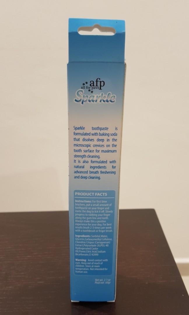 Afp Sparkle Dog Toothpaste Pet Supplies Homes Other Pet Accessories on Carousell