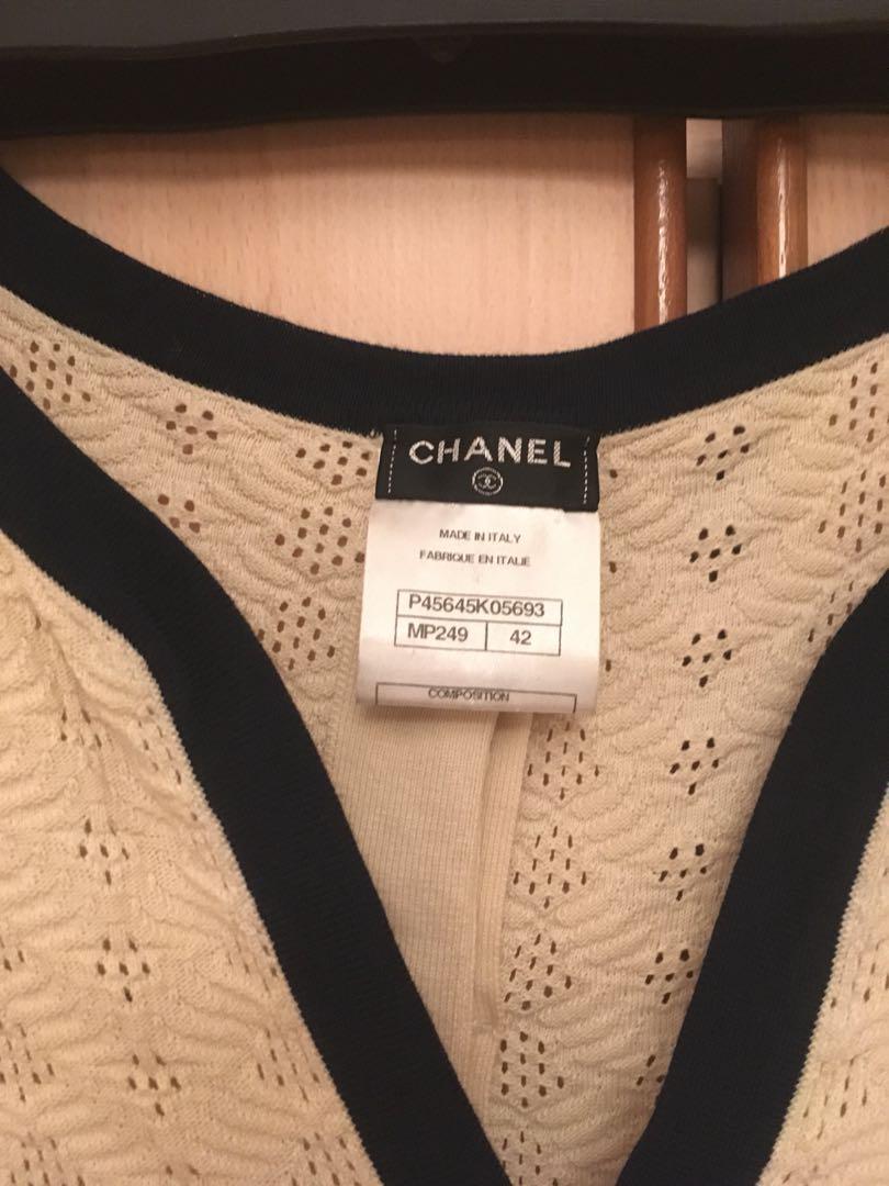 Authentic Chanel Knit Sweater, Luxury, Apparel on Carousell