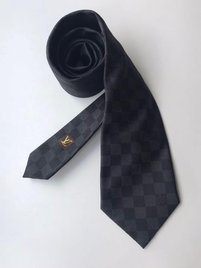 Louis Vuitton Damier Classique Necktie Caravatta In Navy Blue
