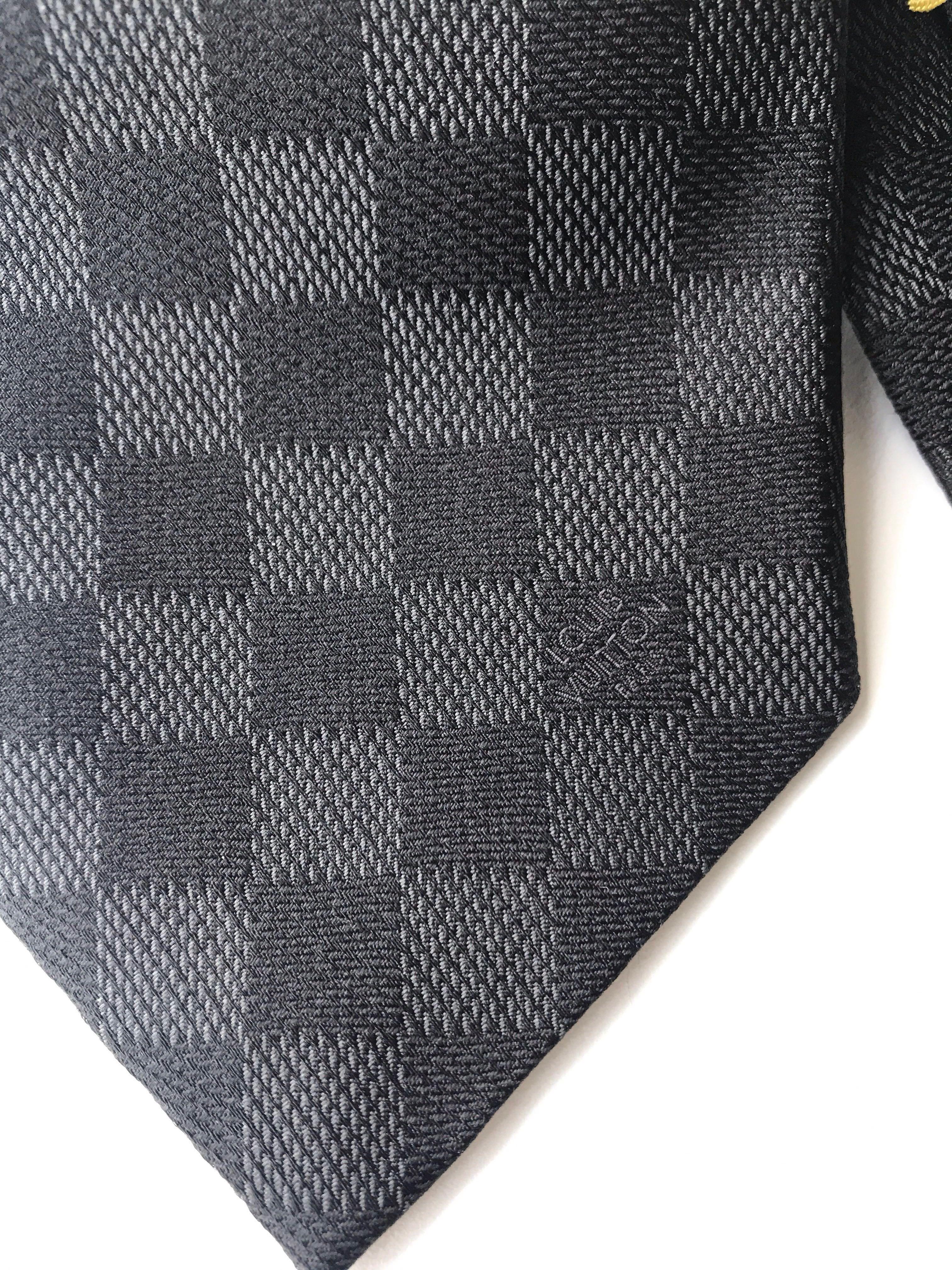Louis Vuitton Damier Damier Classique Tie, Black