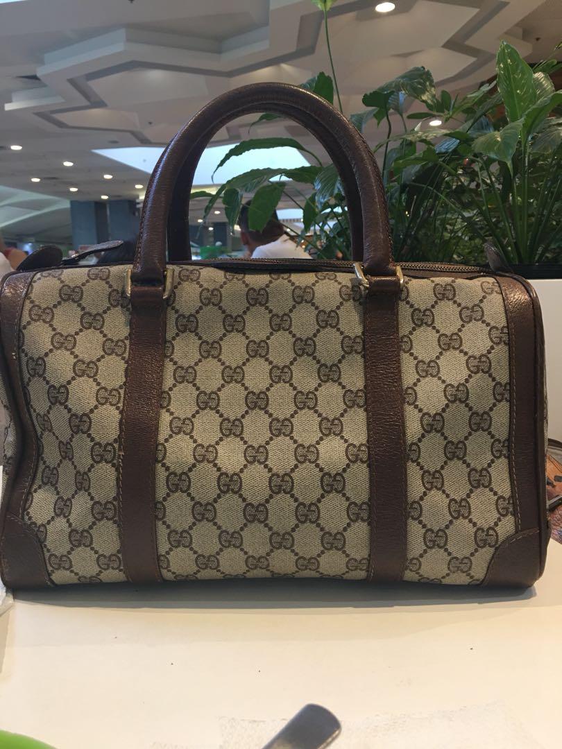 Authentic Vintage Gucci Boston bag, Luxury, Bags & Wallets on Carousell