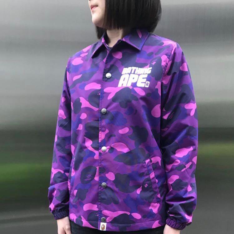 bape coach jacket black