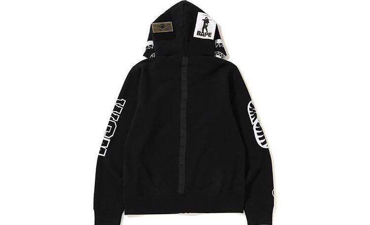 Bape military shark full zip hoodie black new arrivals