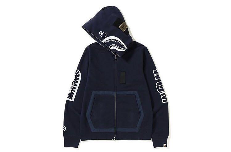 Bape military shark hoodie clearance